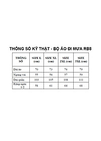 Áo mưa bộ RANDO 2 công dụng RB8 - ASNM-88 – Thời trang đi mưa, ấm áp nhẹ nhàng - Giao Màu Ngẫu Nhiên