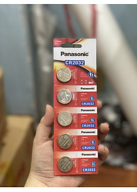 Vỉ 5 Viên Pin CR2032 Panasonic ( CR-2032/5BE x 1 Vỉ ) Lithium 3 V