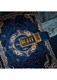 SỔ TAY, NHẬT KÝ BÌA DA CAO CẤP PHONG CÁCH CỔ ĐIỂN VINTAGE CÓ KHÓA MẬT KHẨU