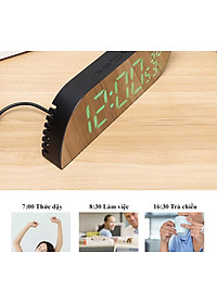 Đồng hồ LED Mặt Gương để bàn Nhiệt độ, Độ ẩm - L08