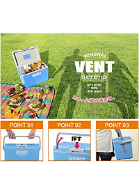 Thùng đựng đá giữ nhiệt Vent Sereno 7.6L tặng kèm khay làm đá Yukipon tròn 03 viên - nội địa Nhật Bản