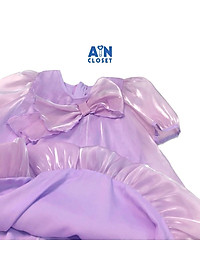 Đầm công chúa bé gái Nơ tím tay lỡ organza - AICDBGEVHKZH - AIN Closet