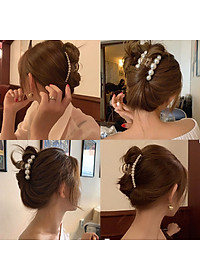 Kẹp tóc càng cua đính ngọc mẫu 1 KAH185