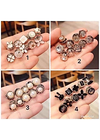 Set 10 Cúc Áo Mini Chống Hở, Ghim Cài Áo Trang Trí, Khuy Cài Áo Thời Trang Hàn Quốc Giá Rẻ 