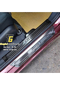 Bộ Ốp bậc cửa, Nẹp bước chân dành cho Honda City 2015-2021 vân Carbon