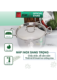 Bộ Nồi Xửng Hấp Fivestar Inox 3 Đáy ST24-3D - Hàng Chính Hãng