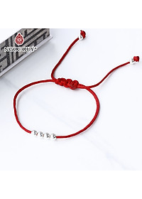 Vòng thắt dây đỏ bi bạc s925 - Ngọc Quý Gemstones