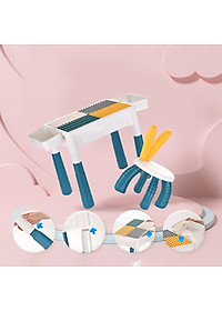 Trọn bộ đồ chơi lắp ghép sáng tạo cho bé trai và bé gái có kèm bàn và ghế ngồi, chất liệu nhựa ABS cứng cáp dày dặn - Đồ chơi phát triển trí não cho bé yêu