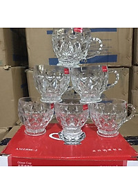 Bộ 6 Ly Thủy Tinh Có Quai Cầm Hàng Cao Cấp 180ML - HÀNG CHÍNH HÃNG MINIIN