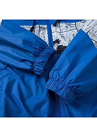 Áo khoác gió bé trai 5-14 tuổi 2 lớp in hình Songoku, Áo gió cho bé bên trong lót cotton vải mền kiểu dáng thời trang