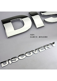 Decal Tem Chữ DISCOVERY 3D INOX Cao Cấp Dán Trang Trí Ô Tô G100803