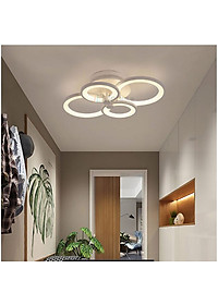 Đèn trần LED mâm 3 màu ánh sáng 4 cánh có điểu khiển từ xa