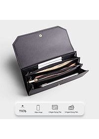 Ví Yuumy ( Thời trang nữ nắp gập kiểu cầm tay dáng dài - Ví da Seasand YV76 )