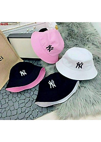 Mũ bucket nam nữ nón tai bèo thêu chữ cực xinh, mũ quốc dân vành tròn vải thoáng khí, chất vải cotton dày mịn