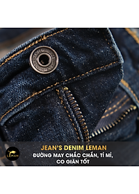 Quần Jean nam Leman xanh trơn JD04 - Slim Form