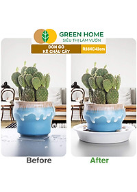 Đĩa Nhựa Lót Chậu Cây Greenhome, Nhiều Kích Cỡ, Hứng Nước Giúp Sạch Bàn, Sàn, Nhựa Nguyên Sinh, Bền, Đẹp, Chóng Rơi Vỡ