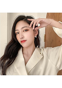 Bông tai chữ X ngọc trai