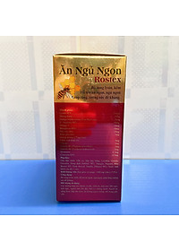 Viên Ăn Ngủ Ngon Rostex loại bỏ mất ngủ, căng thẳng, stress - Chai 60 viên bổ sung omega 3, lysin, kẽm tăng cường sức đề kháng