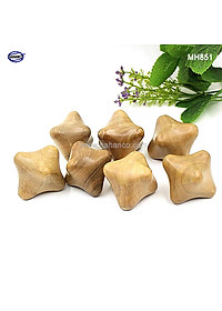 COMBO 2 quả bi gỗ Bách Xanh 6 cạnh (MH851) Mát xa lòng bàn tay giúp chống mỏi toàn diện - Chăm sóc sức khỏe