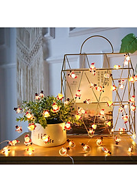 Dây Đèn LED 2M 20 Bóng Hình Ông Già Noel / Người Tuyết Trang Trí Cây Thông Giáng Sinh Năm Mới - HÀNG CHÍNH HÃNG MINIIN