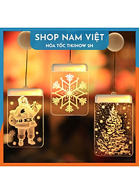 Dây Treo Đèn LED 3D Hình Cây Thông, Chuông Trang Trí Giáng Sinh, Noel - Chính Hãng NAVIVU