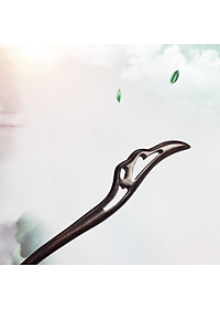 TRÂM CÀI TÓC CÁNH CHIM BẰNG GỖ MUN CÓ HỘP ĐỰNG