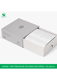 MGP02 - 20x60 cm - 100 tấm giấy Pelure trắng gói hàng, giấy chống ẩm 2 mặt mịn, giấy bọc hàng thời trang