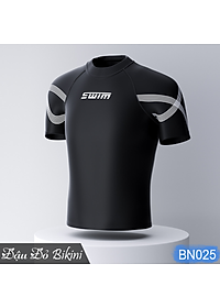 Bộ bơi nam cộc tay loại đẹp, set quần áo bơi ít thấm nhanh khô, form thể thao mạnh mẽ, chất thun bơi lạnh dày dặn mịn mát | BN025