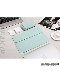 BAO DA, TÚI DA, CẶP DA CHỐNG SỐC CHO MACBOOK, LAPTOP, SURFACE KÈM VÍ ĐỰNG PHỤ KIỆN