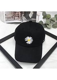 Nón ket vải thêu hoa trắng nhụy vàng