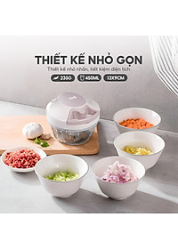 Dụng cụ xay tỏi ớt, thực phẩm Lebenlang LBL3939 lưỡi xay inox sắc bén, dây rút tiện lợi - hàng chính hãng