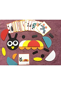 Ghép hình tư duy theo thẻ Montessori