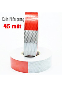 Cuộn Phản Quang 2 Màu Đỏ Trắng Bóc Dán Cho Xe Tải, Xe Container, Xe Hơi, Xe Ô tô Dài 45 Mét/ Cuộn Giúp An Toàn Ban Đêm Mai Lee