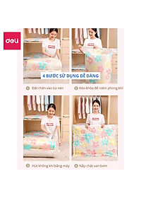 Túi Hút Chân Không Đựng Quần Áo, Chăn Ga Gối, Thú Bông Deli - Loại Dày Cao Cấp, Nhiều Hoạ Tiết, Bảo Vệ Quần Áo, Chăn Ga Khỏi Ẩm, Nấm Mốc, Chống Nước Tuyệt Đối