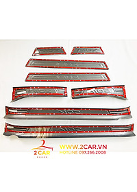Ốp Bậc Cửa, nẹp bước chân Xe Toyota Vios 2014-2017, 2019- 2022, chất liệu Titan