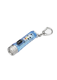 Đèn Pin Mini Siêu Sáng Trong Suốt Kèm Móc Khoá, IP65 Chống Nước Tuyệt Đối Sạc USB Tích Điện Siêu Tiện Lợi