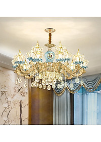 Đèn chùm ALACA pha lê trang trí nội thất sang trọng 15 tay - kèm bóng LED chuyên dụng