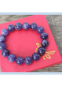 Vòng tay phong thủy Thạch anh tím 12 ly, vòng tay chuỗi hạt đá