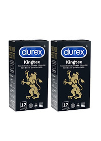 Bộ 2 hộp bao cao su Durex Kingtex 12s (hộp 12 bao) 