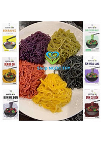 Combo 5 hộp bún rau củ Nguyên Minh 300gr/hộp (bún khoai lang/chùm ngây/mè đen/củ dền/bí đỏ)