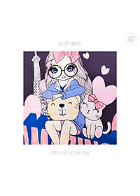 Bộ dài tay bé gái BIGFOX - MISS MEOW size đại, bộ thu đông cho bé phong cách Hàn Quốc in cô gái Amazing 11 - 37 kg