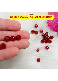 Vòng Dâu Tằm Gắn Đá Phong Thuỷ Cho Bé Trai, Gái Mệnh Thổ Sinh Năm 2021 - Tặng Kèm Hộp Đỏ