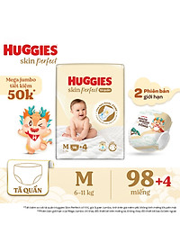 Tã quần Huggies Skin Perfect phiên bản Rồng giới hạn Mega Jumbo M98+4 miếng với 2 vùng thấm giảm kích ứng da