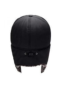 Mũ Đi Câu Cá Đêm, Mùa Đông - Mũ Câu Cá Mùa Đông Supplex Màu Đen, Giữ Nhiệt Tốt, Ấm Áp