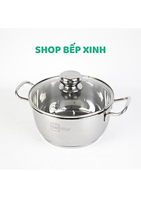 Bộ nồi chảo xửng hấp 3 Đáy Inox 430 cao cấp Fivestar Standard bếp từ nắp kính , tặng 1 vá canh