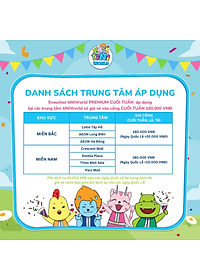 Vé vào cổng điện tử tiNiWorld PREMIUM CUỐI TUẦN/LỄ áp dụng tại các trung tâm tiNiWorld có giá vé vào cổng 180.000 VNĐ