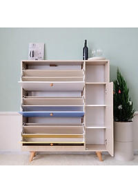 TỦ GIÀY GỖ CAO CẤP OHAHA PHỐI NHIỀU MÀU 01 - TG054