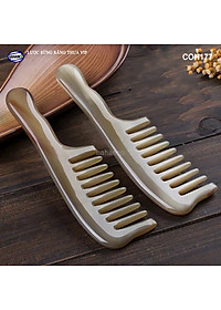 Lược sừng răng thưa xuất Nhật hàng VIP (Size: XL - 19cm) COH177 - Cho tất cả các loại tóc /xoăn /xù /rối - Chăm sóc tóc