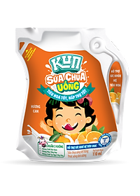 Thùng 24 Túi Sữa Chua Uống Hương Cam KUN 110ml/túi