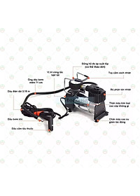 (Nhỏ Có Võ) Máy Bơm Lốp Xe Hơi Mini Cầm Tay KhoNCC Hàng Chính Hãng - Nguồn 12v Tẩu Xe Hơi - Đo Áp Suất - Bơm Xe Máy, Đạp, Banh - KDHS-MBLXSDK (Nhiều màu)